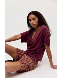 Free People - Waterfall Cowl-Neck Top - Lyst