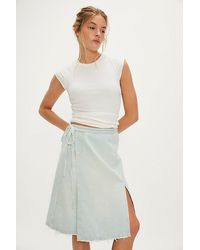 Closed - Wrap Midi Skirt - Lyst