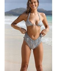 She Made Me - Ina Triangle Bikini Top At Free People In New Blue, Size: Medium - Lyst