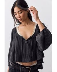 Free People - Ali Thermal Henley - Lyst