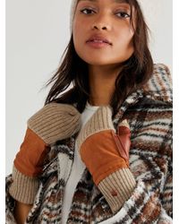 Free People Soho Cashmere & Suede Gloves - Multicolor