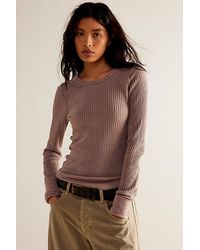 Free People - Roll With It Thermal At Free People In Cashmere, Size: Xs - Lyst