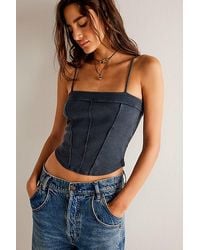 Free People - Golden Hour Tank Top At Free People In Black, Size: Medium - Lyst
