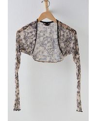 Only Hearts - Toile Shrug At Free People In Black/white, Size: Small - Lyst