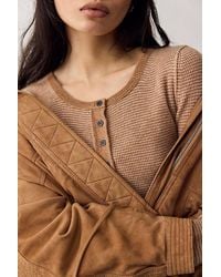 Free People - Hudson Striped Cashmere Henley - Lyst