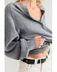 Free People - Porta Cashmere Henley Sweater - Lyst