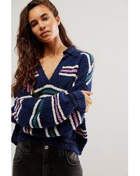 Free People - Kennedy Pullover At In Midnight Sail Combo, Size: Xs - Lyst