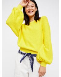 Free People Found My Friend Sweatshirt - Yellow