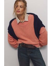 Free People - Laguna Crew Neck Cotton Pullover - Lyst
