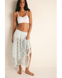 Free People - French Courtship Maxi Slip Skirt - Lyst