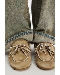 Jeffrey Campbell - Distressed Leather Boat Shoes - Lyst