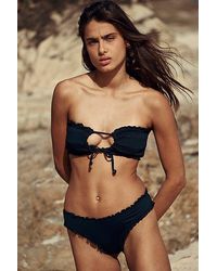 Stone Fox - Cleo Smocked Bandeau Bikini Top - Lyst