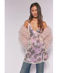 Free People - Dazzle Me Sequin Jacquard Mini Slip - Lyst