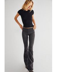 Free People Penny Pull-on Flare Jeans - Black