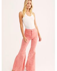 Free People Just Float On Flare Jeans - Pink