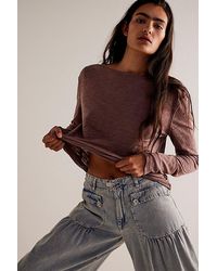 Free People - Kimmi Long Sleeve At In Chocolate Love, Size: Xs - Lyst