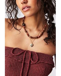 Free People - Love Full Bloom Layered Gold Plated Necklace - Lyst
