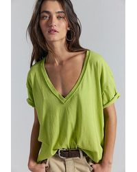 Free People - Nina V-Neck Tee - Lyst