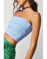 Free People - Boulevard Tube Top At In Blue Vista, Size: Xs - Lyst