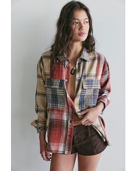 One Teaspoon - Essential Patchwork Flannel Top - Lyst
