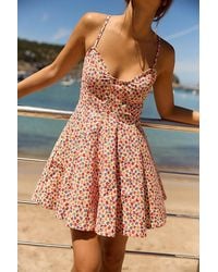 Free People - Tan Lines Printed Mini Dress - Lyst