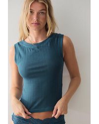 Intimately By Free People - End Game Pointelle Muscle Tank Top By - Lyst