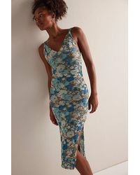Free People - Long Live Printed Mesh Slip - Lyst