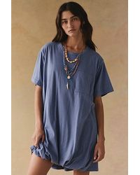 free-est - Shorebound Cotton-Jersey Mini Dress By - Lyst