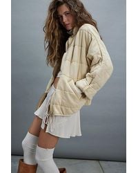 Free People - Dolman Quilted Knit Jacket - Lyst
