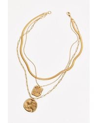 Free People - Oversized Coin Necklace At In Gold - Lyst