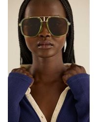 Free People - Janis Detail Aviator Sunglasses - Lyst