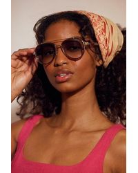 Free People - Wesley Oversized Aviator Sunglasses - Lyst
