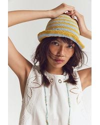 Free People - Striped Crochet Sailor Hat - Lyst