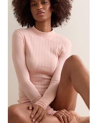 Intimately By Free People - End Game Pointelle Mock Neck Long Sleeve By - Lyst