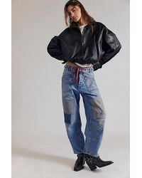 Free People - Moxie Pull-On Barrel Jeans - Lyst