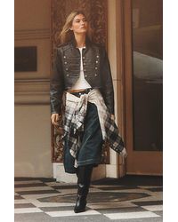Free People - Ryland Vegan Leather Band Jacket - Lyst