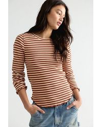 Free People - Easy Does It Striped Tee - Lyst