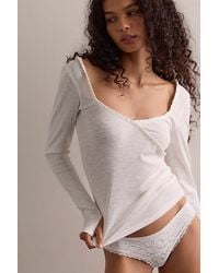 Intimately By Free People - Keeping It Light Ribbed Wrap Top By - Lyst