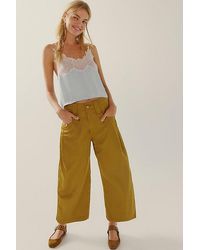 Free People - Satin Boyfriend Trousers - Lyst