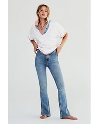 Free People - Level Up Slit Slim Flare Jeans - Lyst