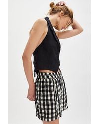 Free People - Get Free Seersucker Pull-On Shorts - Lyst