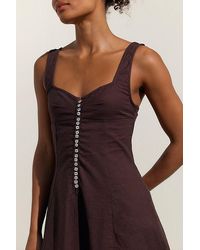 free-est - Holland Stretch Linen Midi Dress By - Lyst