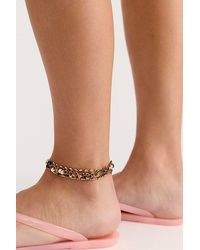 Free People - Solana Layered Anklet - Lyst