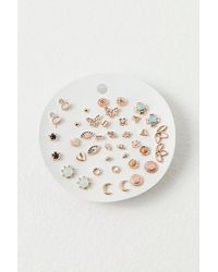 Free People - Teeny Tiny Mega Stud Earring Set At In Midnight Lover - Lyst