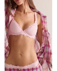 Intimately By Free People - Charlie Lace Microfiber Plunge Underwire Bra By - Lyst