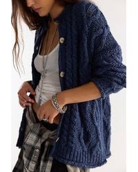 Free People - Opal Rollneck Knit Cardi - Lyst