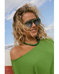 Free People - Cruise Oversized Aviator Sunglasses - Lyst