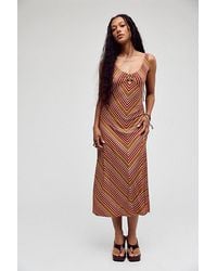 Free People Falling Sun Midi Dress in Natural | Lyst