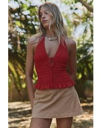 free-est - Khloe Smocked Halter Top By - Lyst