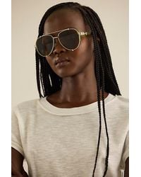 Free People - Wesley Oversized Aviator Sunglasses - Lyst